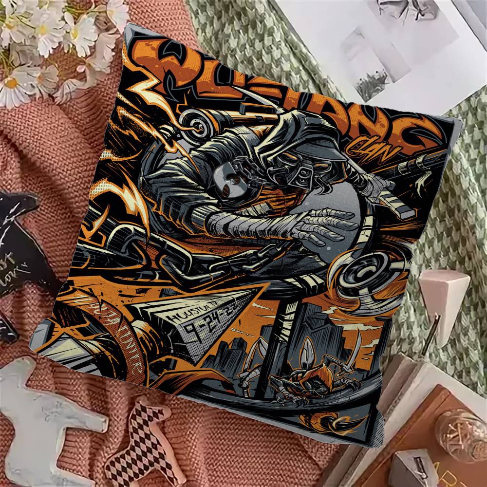 W-Wu-T-Tang C-Clan Group Pillow Gift Home Office Decoration Pillow Bedroom Sofa Car Cushion CoverPillow Case