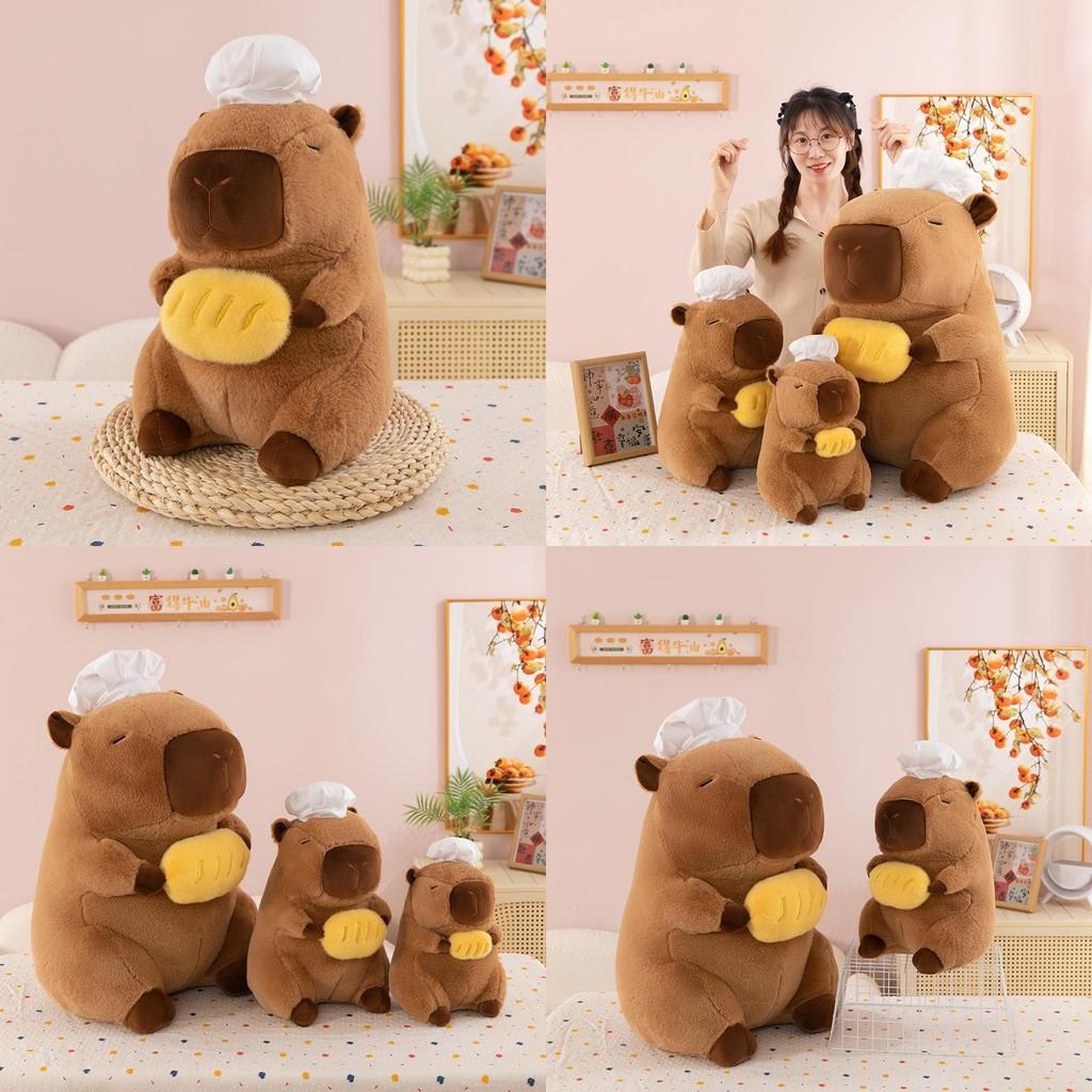 Toy Capybara Plush Chef Design Doll Birthday Gift Party Accessory Decoration