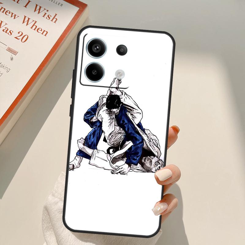 Japanese Martial Arts Judo Funda For Xiaomi Redmi Note 14 Pro 9 10 11 12 13 Pro 11S 12S Case For Redmi 14C 10C 12C 13C