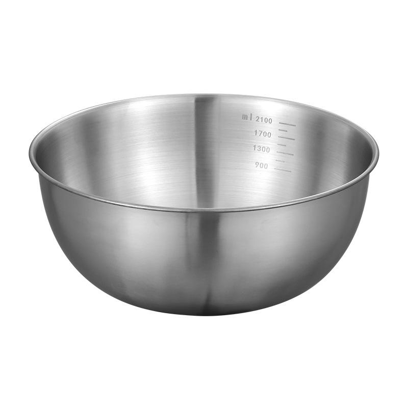 Gold Round Stainless Steel Mixing Bowl for Salad, Baking, and Egg Beating