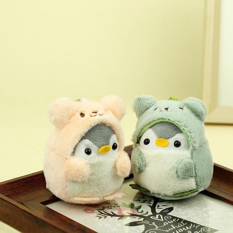 Japonská panenka tučňák na tahání roztomilá měnit oblečky malý tučňák internetová celebrita exploze plyšové hračky malý přívěsek velkoobchod