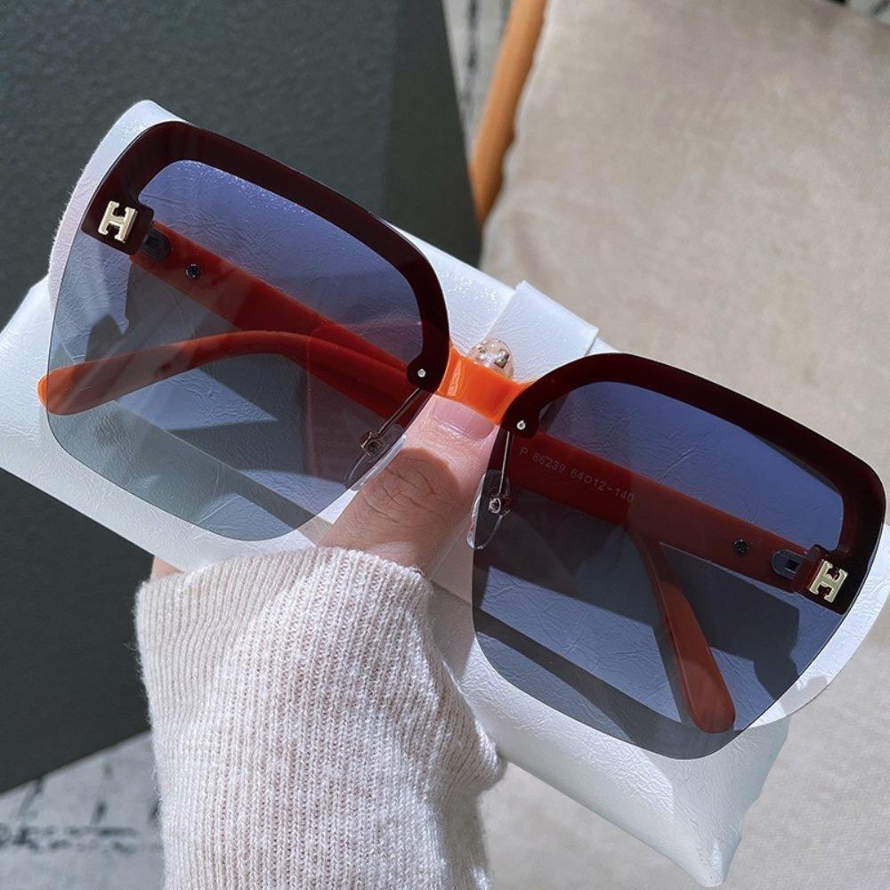 1PCS Retro Women Sunglasses Fashion Rimless Sun Glasses Shades Lady Cutting Lens Ladies Frameless Eyewear