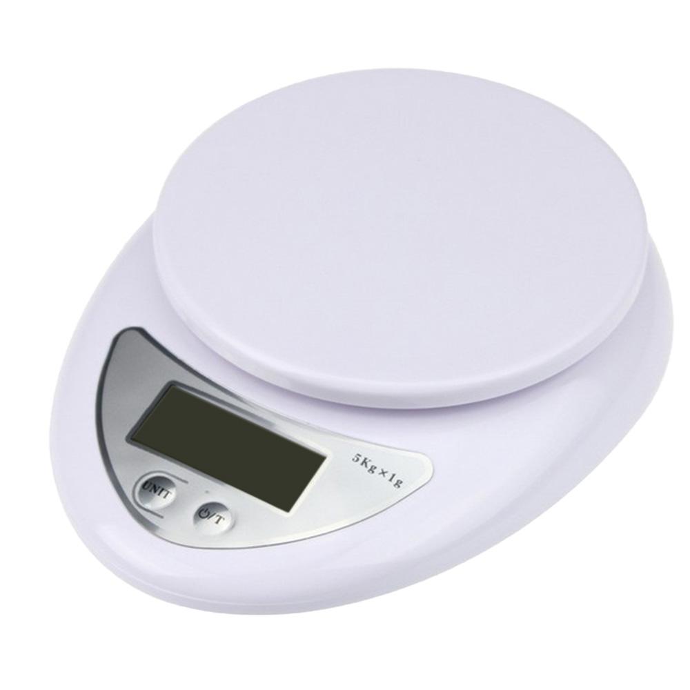 5KG/1g Digital Kitchen Food Scale for Cooking Barking Grams Ounces Pound Kilogram Units Switchable 120s Shutdown Automatically