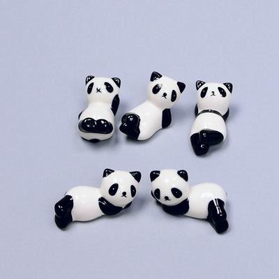 2pcs China Flatware Novelty Panda Chopstick Rest Ceramics Cute