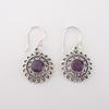Amethyst Gemstone 925 Sterling Silver Jewelry Handmade Drop/Dangle Earrings1.57" CE-19-10