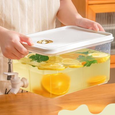 3/5L Kaltwassereimer mit Zapfhahn Sommer Wasserspender Große Kapazität Kühlschrank Getränkespender für Zuhause Küche Büro