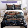 Motociclette Harley-Davidson Personalizza il tuo nome Set Biancheria da Letto Copripiumino Traspirante con Federe Decorazione per la Casa Regalo di Compleanno