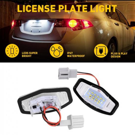 

LED License Plate Light Lamp Tag Assembly 6000K White For 2000-04 Honda Odyssey