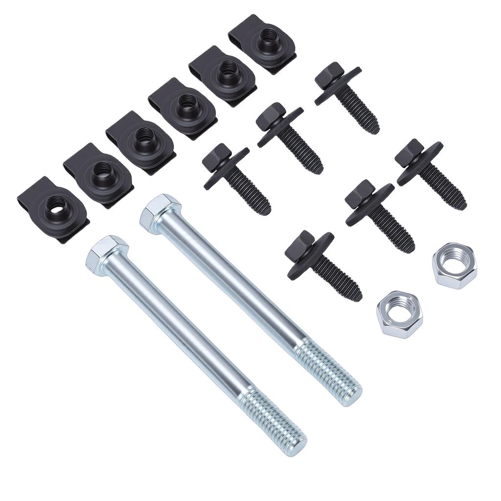 Front Leaf Spring Bracket Mounting Kit with Eye Bolts J Clips K00038 EB Replacement for Camaro Nova 1967 1981