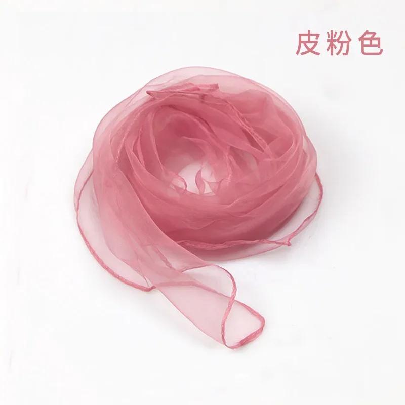 10pcs 70x70cm Candy Colors Sheer Transparent Organza Chiffon Scarf Girls Women Dance Performance Square Neck Scarf