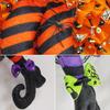 1 Pcs Halloween Witch Hat Leg Door Wreath Halloween Wreath Door Hanging Terrifying Atmosphere Decoration Happy Party Supplies