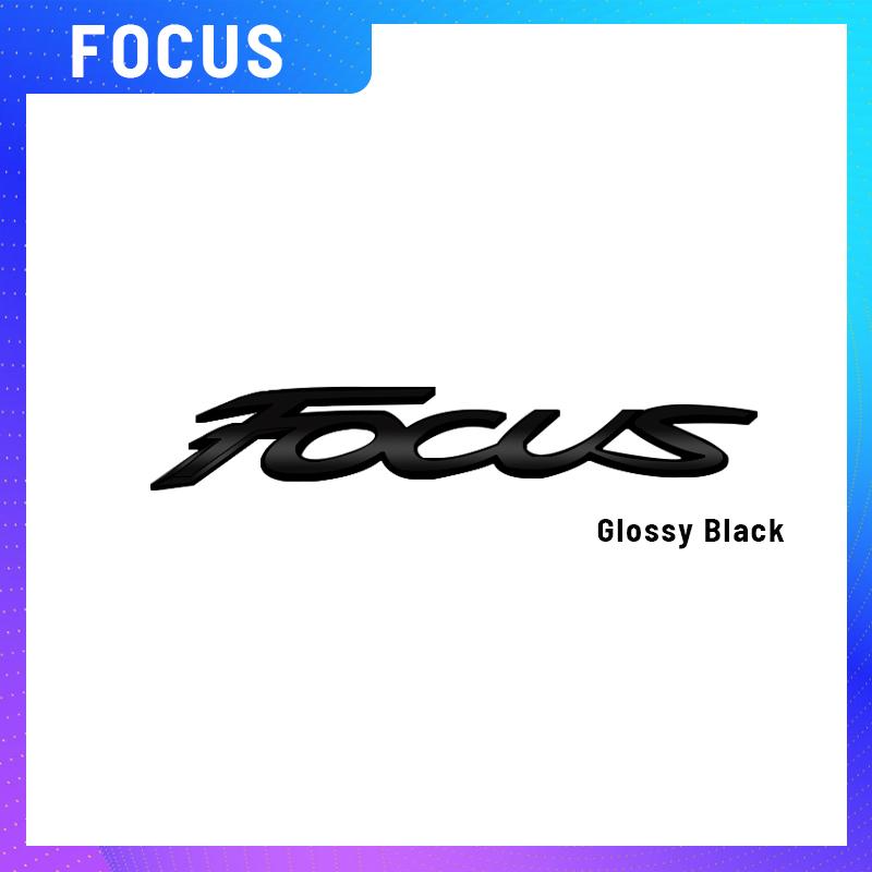 LLC3 1PCS Metal For Ford Focus Logo Glossy black Red Emblem Car Rear Trunk Sticker Decoration Badge Styling Accessories