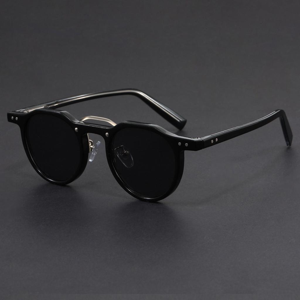 Retro Metal Frame Oval Sunglasses for Women Men Trendy Punk Round Sun Glasses Luxury Brand Designer Driving Shades