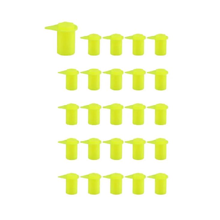 25 X 21mm Car Dust Cap Long Wheel Nut Indicators Yellow Safety Wheel Nut Indicators Loosening Check Tool Auto Accessories