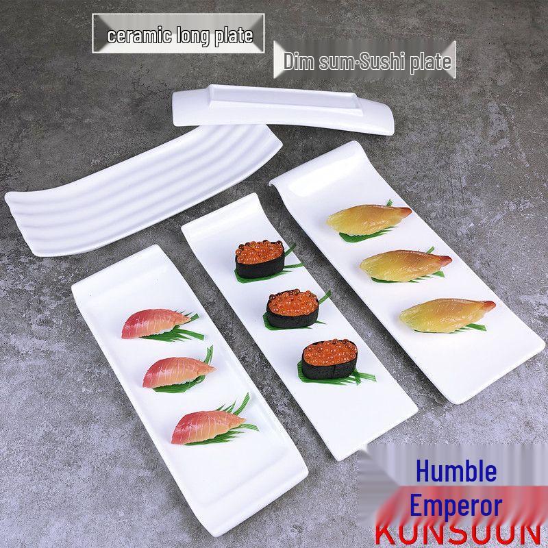 Rectangular Ceramic Sushi & Snack Serving Plates