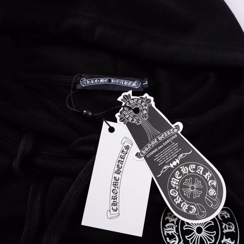 815 CHROME HEARTS 2025 Høst og Vinter Ny Pluss Størrelse Klassisk Stil Logo Hettegenser, Egnet for Par å Bruke