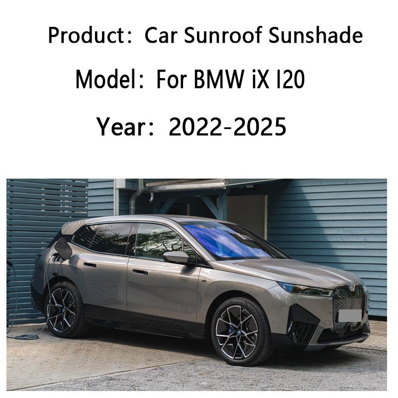 Car Sunshade For BMW iX I20 2022-2025 2023 Sunroof Shades Electrostatic Adsorption Visor Auti-UV Sun Protection Auto Accessories