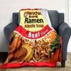 Maruchan Beef Ramen Noodle Soup With 0G Trans Fat Cozy Customizable Blanket Personalized Name Soft Cozy For Sofa Couch Office Bed Picnics Four Seasons