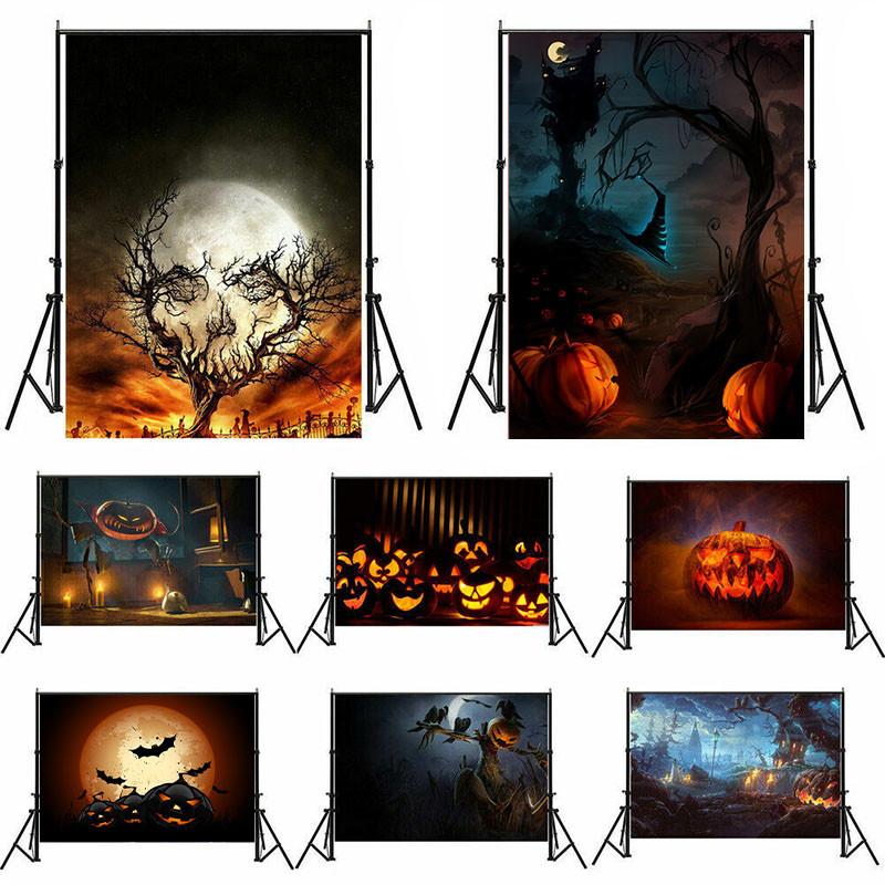 Halloween Cemetery Backdrop for Birthday,Youngsters Shower,Graduation Party Decor,Photography Background,Halloween Decor