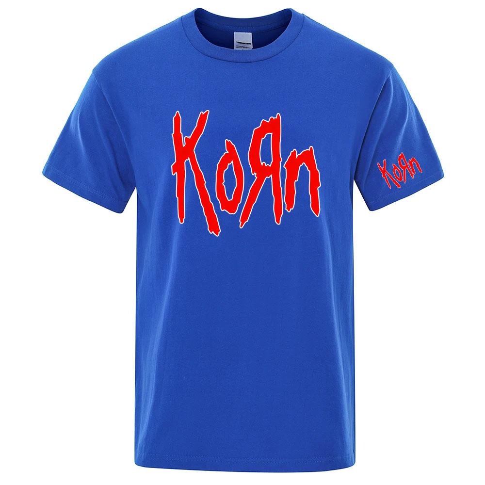 Korn Metal Rock Band Unisexs Regular Shortsleeved Shirts Are Suitable For Summer Roundneck Shirts T Shirt