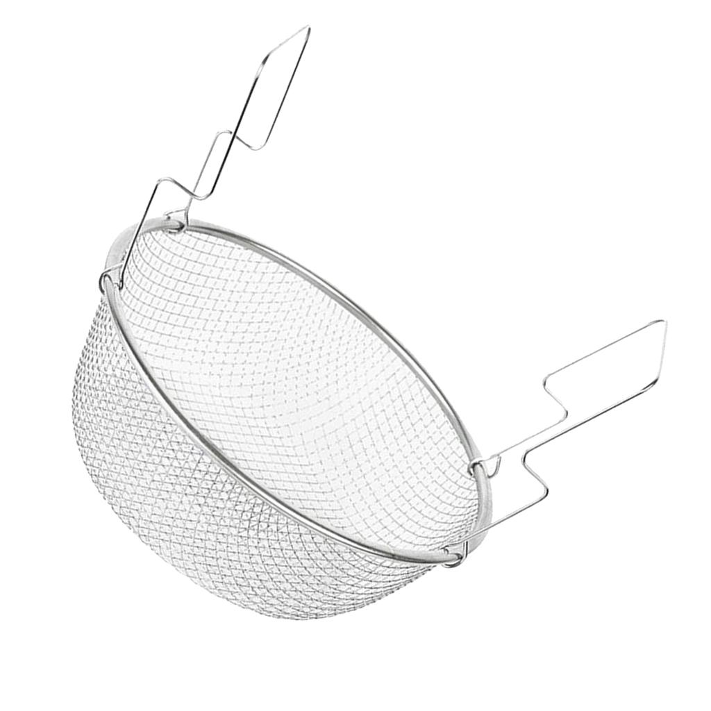 Kitchen Food Strainer Stainless Steel Mesh Sieve Filter Basket Colander for Cooking Cleaning Draining