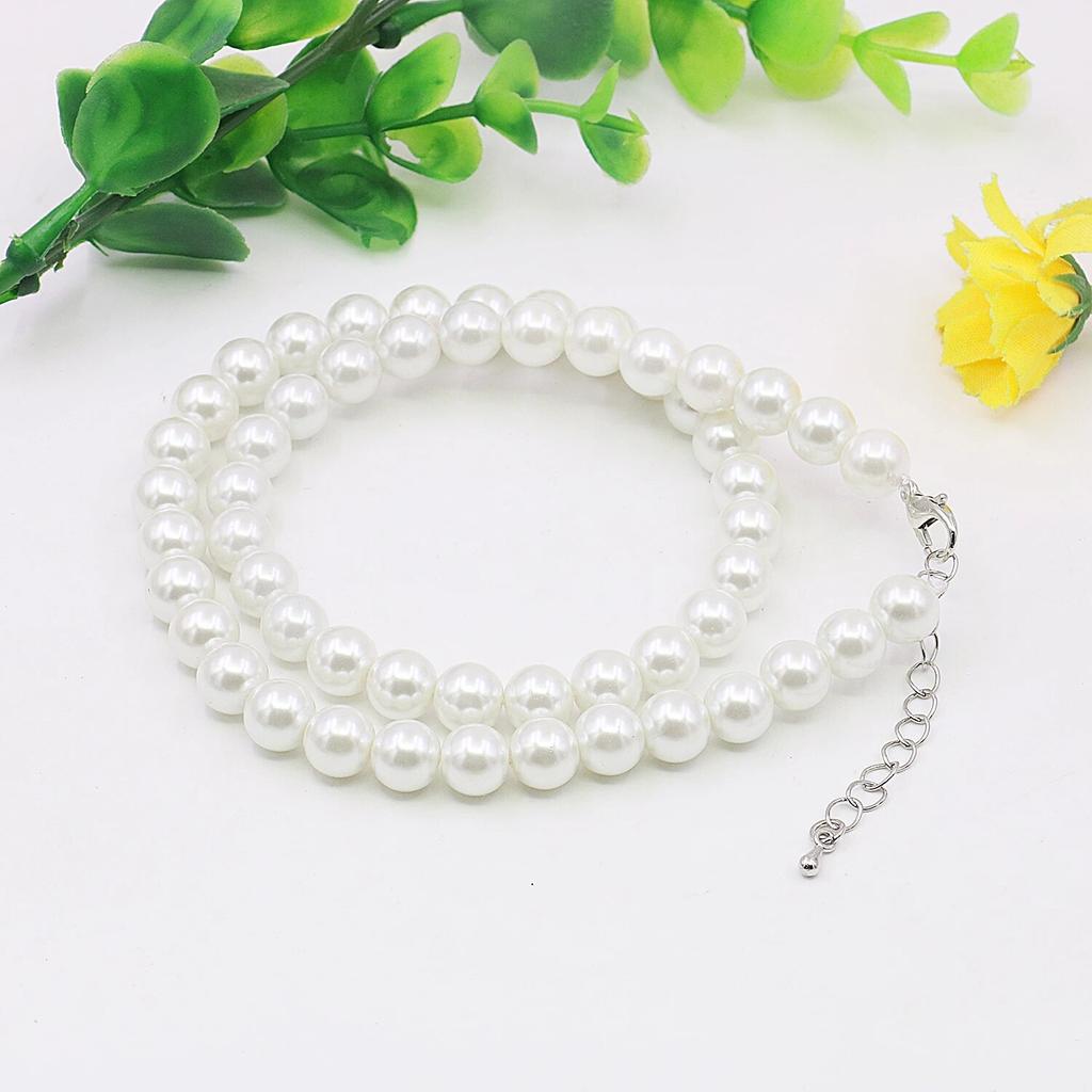 4 6 8 10 12 14mm Selling Pink White Shell Necklace AAA Round Beads,Easy Match for Party/banquet,18inch Women's Jewelry Making/design