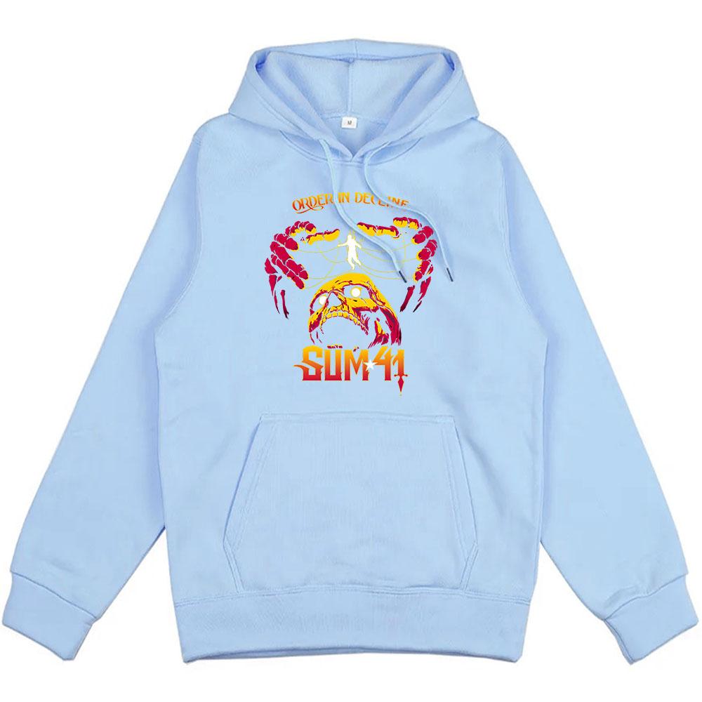 Streetwear Hip Hop Sum 41 Hoodies Skeleton Gothic Graphic Sweatshirts for Winter Casual Hooded Men/Women Pullovers Print Hoody