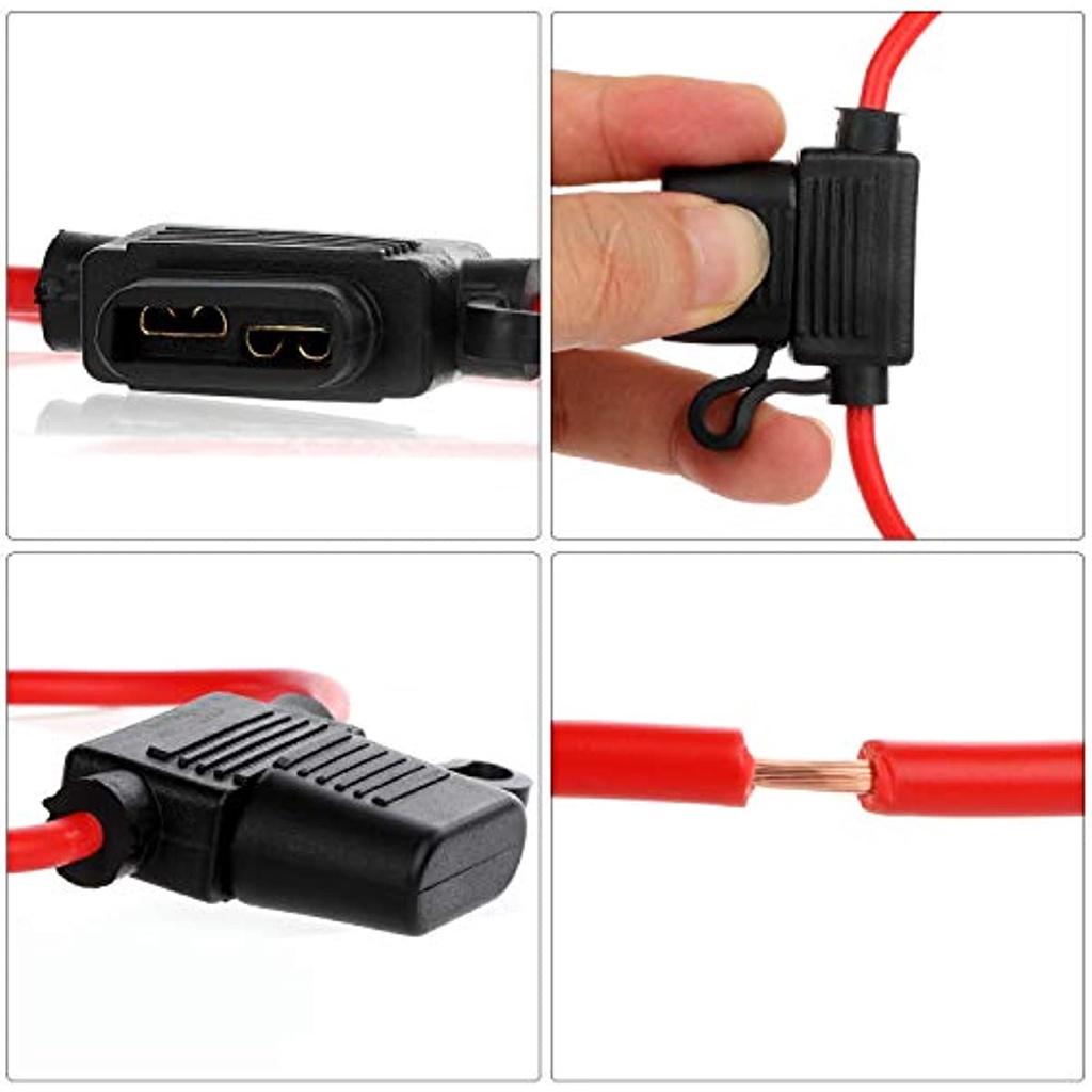 9-teiliger Auto-Sicherungshalter, wasserdichter Flachsicherungshalter, Inline-Flachsicherungshalter mit geformtem Gehäuse, M-Größe