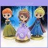 Encantadoras Miniaturas de PVC da Princesa Elsa Anna Sofia de Frozen para Crianças e Fãs