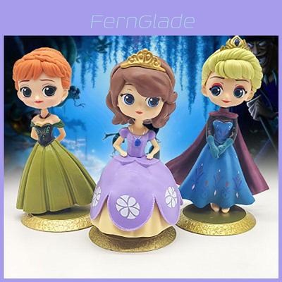 Urocze Mini Figurki Elsa Anna Sofia z Krainy Lodu PVC Miniatury Dla Dzieci Fanów
