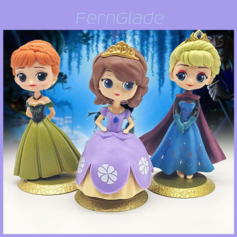 Enchantantes Figurines Miniatures Elsa Anna Sofia de la Reine des Neiges en PVC pour Enfants Fans