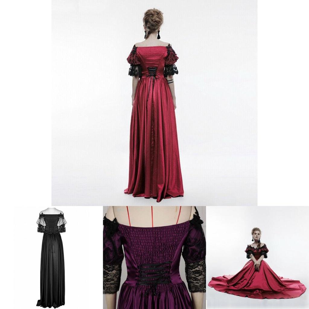 Renaissance Festival Party Cosplay Dress Victorian Gothic Vintage Retro Women's Ball Gown