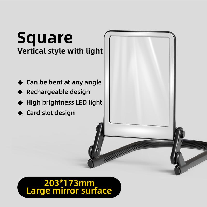 Rechargeable Foldable Neck Magnifier with LED Light, Hands Free Magnifying Glass for Close Work, Crafting, Repair, Low Vision