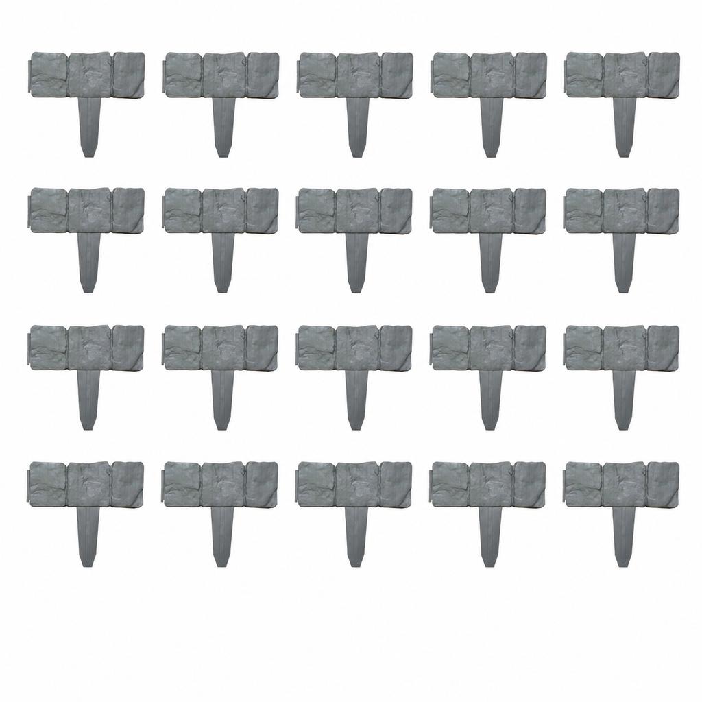 2010Pcs Plastic Fence Garden Fence Garden Fence Outdoor Foldable Splicing Imitation Stone Fence For Stairs