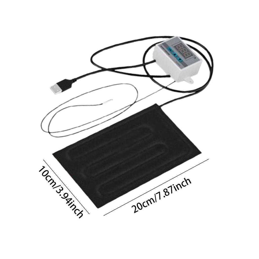 Reptile Heating Pad Terrarium Heating Mat Adjustable Temperature Portable Mat
