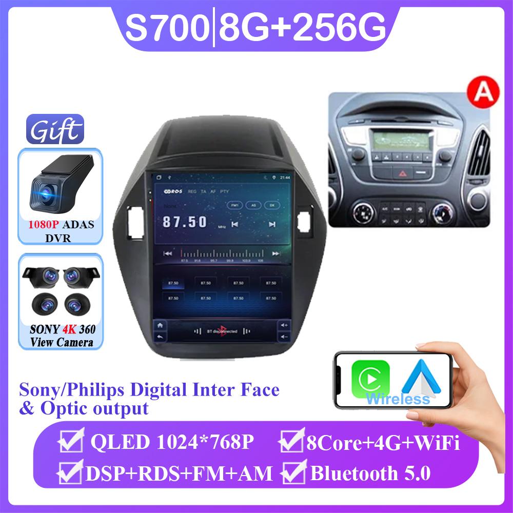 Android 14  Car Radio For Hyundai Tucson Ix35 Tucson Ix 2010-2015 Gps Navigation Multimedia Player Auto Radio DSP
