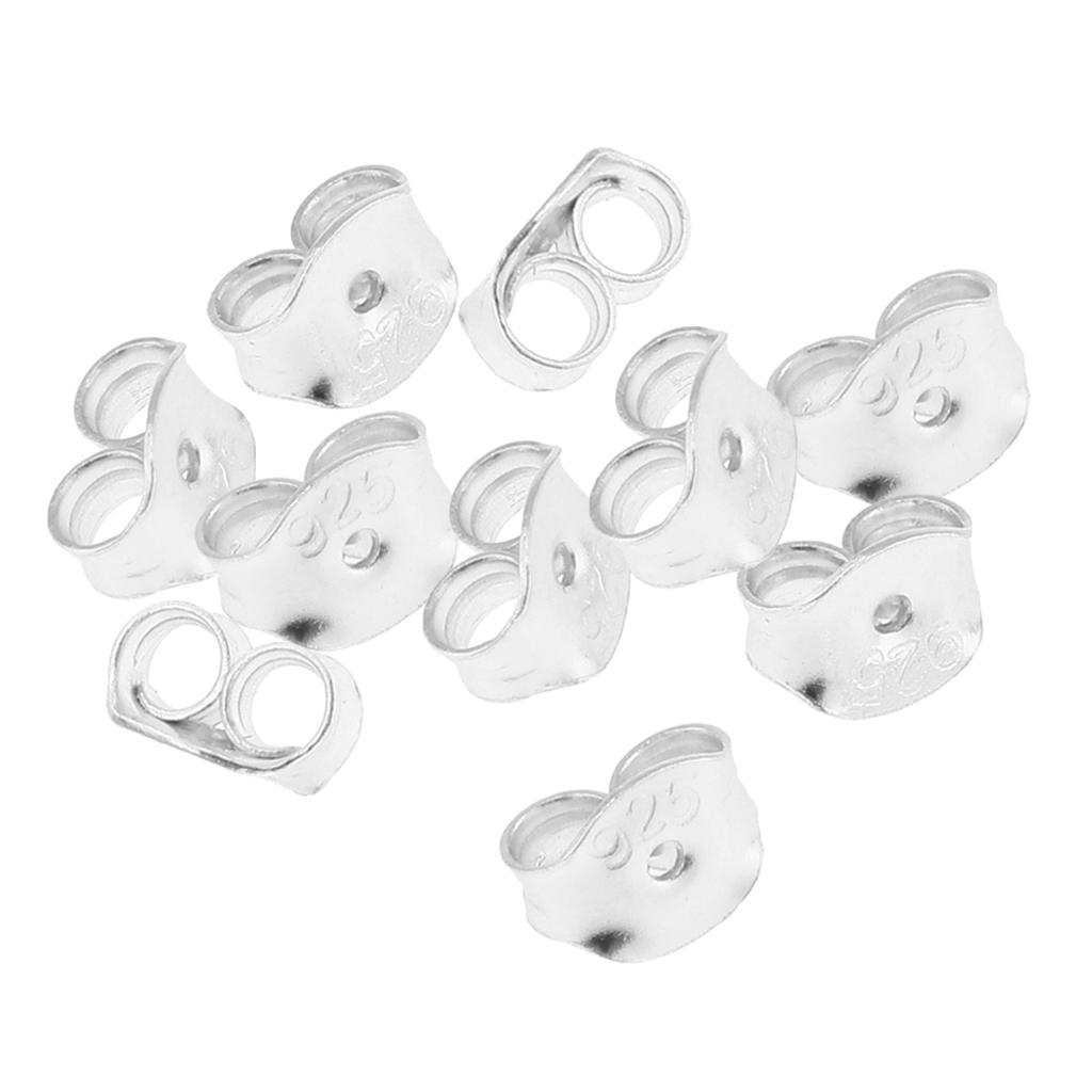 5 Pairs Earring Backs Jewelry Finding for Girls Silver Small