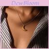 Butterfly Flower Necklace With Stainless Steel And Vacuum Plating For Casual Women Jewelry