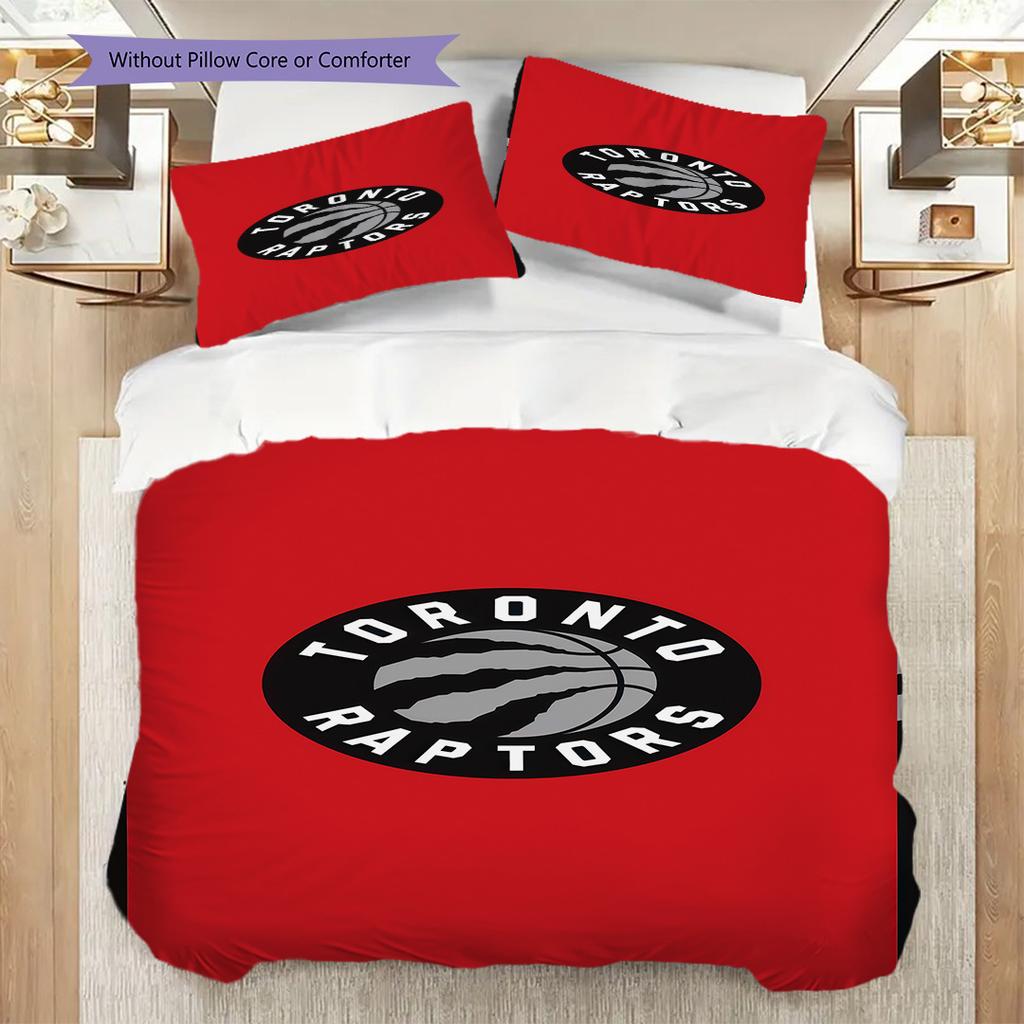 Toronto Raptors Passion Court Bedding(1 * Duvet Cover + 2 * Pillowcase, Without core)Soft and Comfortable Duvet Cover and Pillowcase