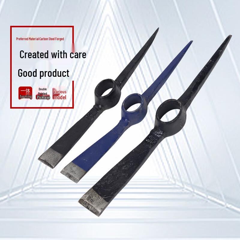 Heavy-Duty Forged Steel Pickaxe & Hoe