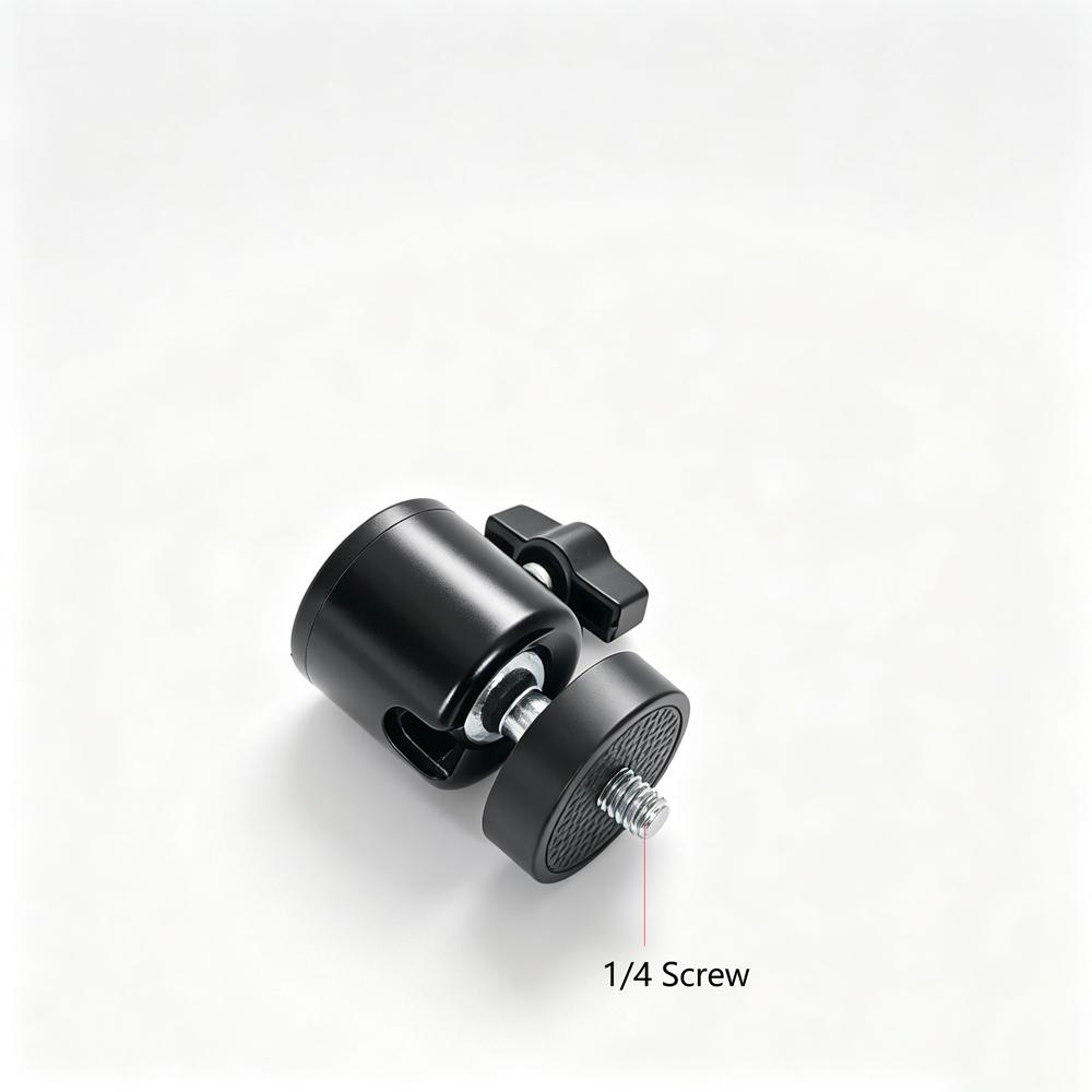 1/4' Swivel Mini Ball Head Screw Tripod Mount for GoPro 13 12 11 10 9 Insta360 DSLR Camera Camcorder Light Bracket Accessories