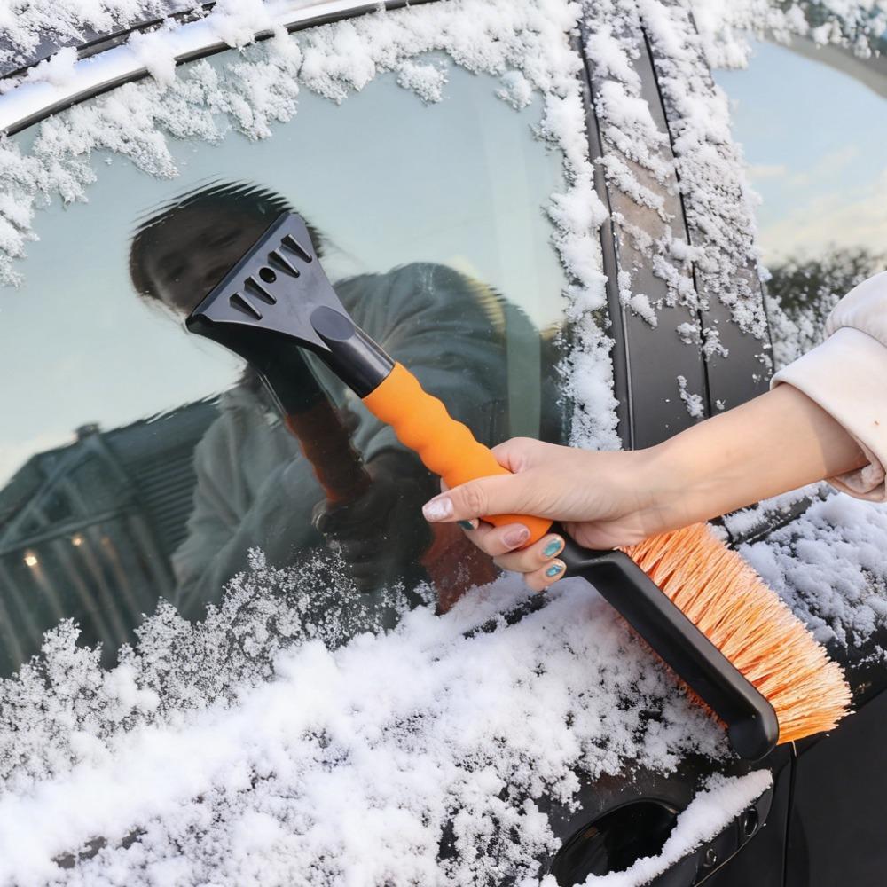 Ice Scrapers for Car Windshield 2 In 1 Snow Scraper and Brush Ergonomic Foam Grip Snow Cleaner for Car Window Ice Scraper 43cm