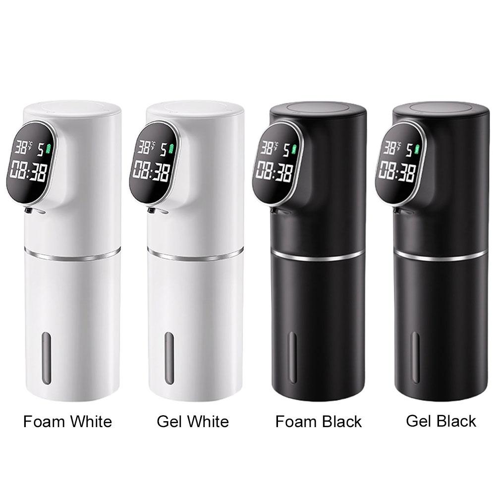 Automatic LED 320ML Rechargeable Soap Device Time Temperature Display Hand Sanitizer Machine Can Wall Mount for Bathroom Kitchen