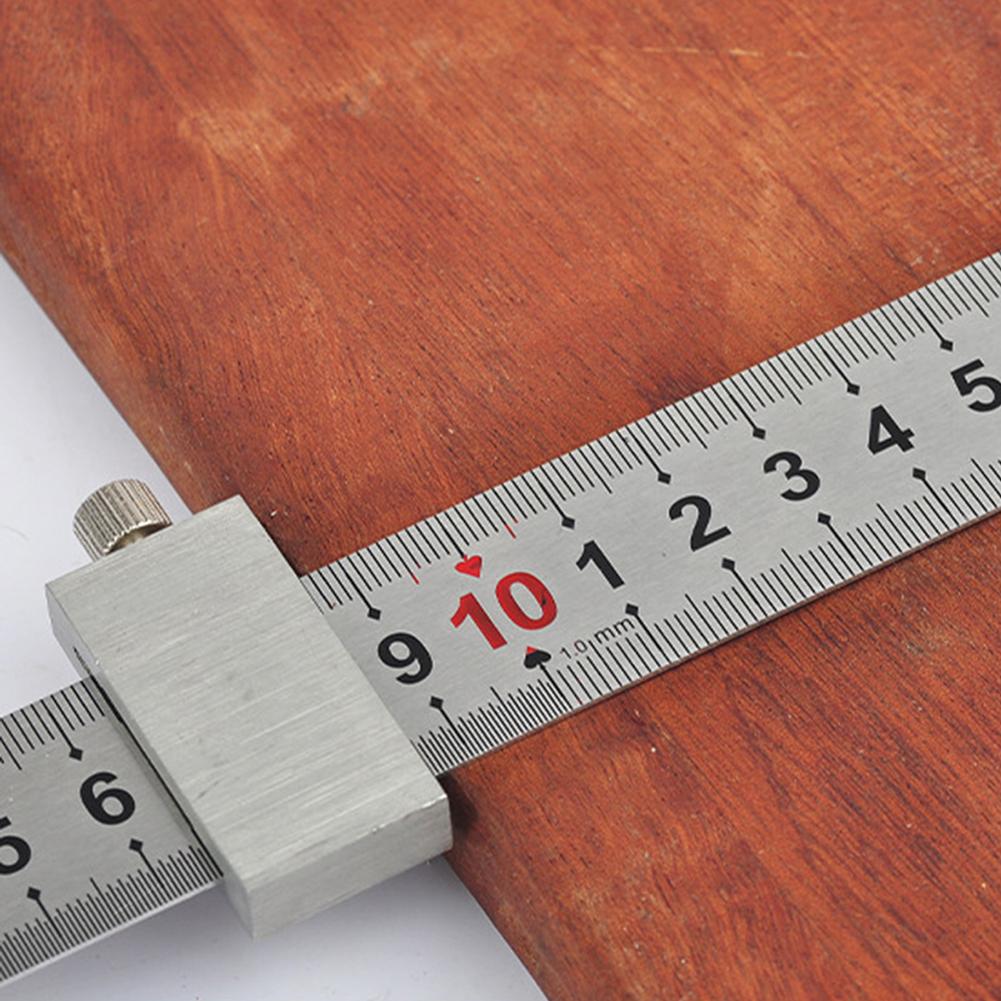 Woodworking Line Drawing Marking Gauge Carbon Steel Ruler Limiter Locator Block