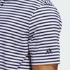 adidas Ultimate365 Ss25 Cómoda Camiseta Polo de Manga Corta a Rayas Simple Versátil Moda para Hombre Camisetas Polo Blanco Azul Marino JP0476
