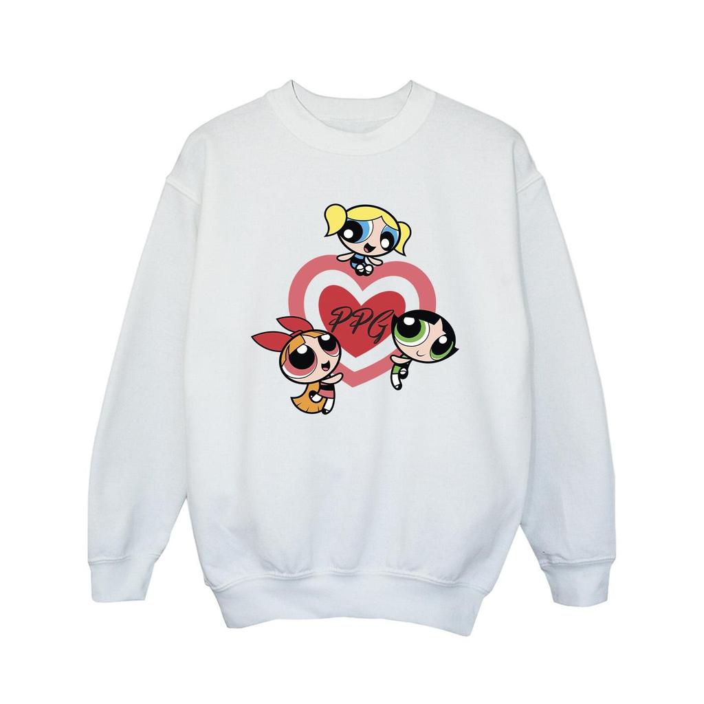 The Powerpuff Girls Girls Double Heart Sweatshirt