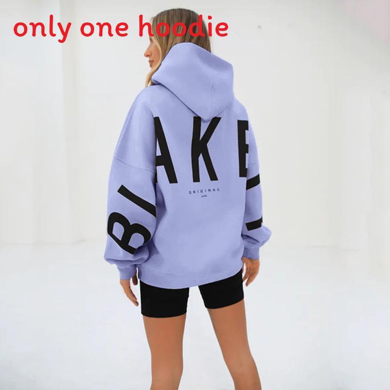 Streetwear Hoodie For Women Thick Polyester With Letter Graphic Fall 2023