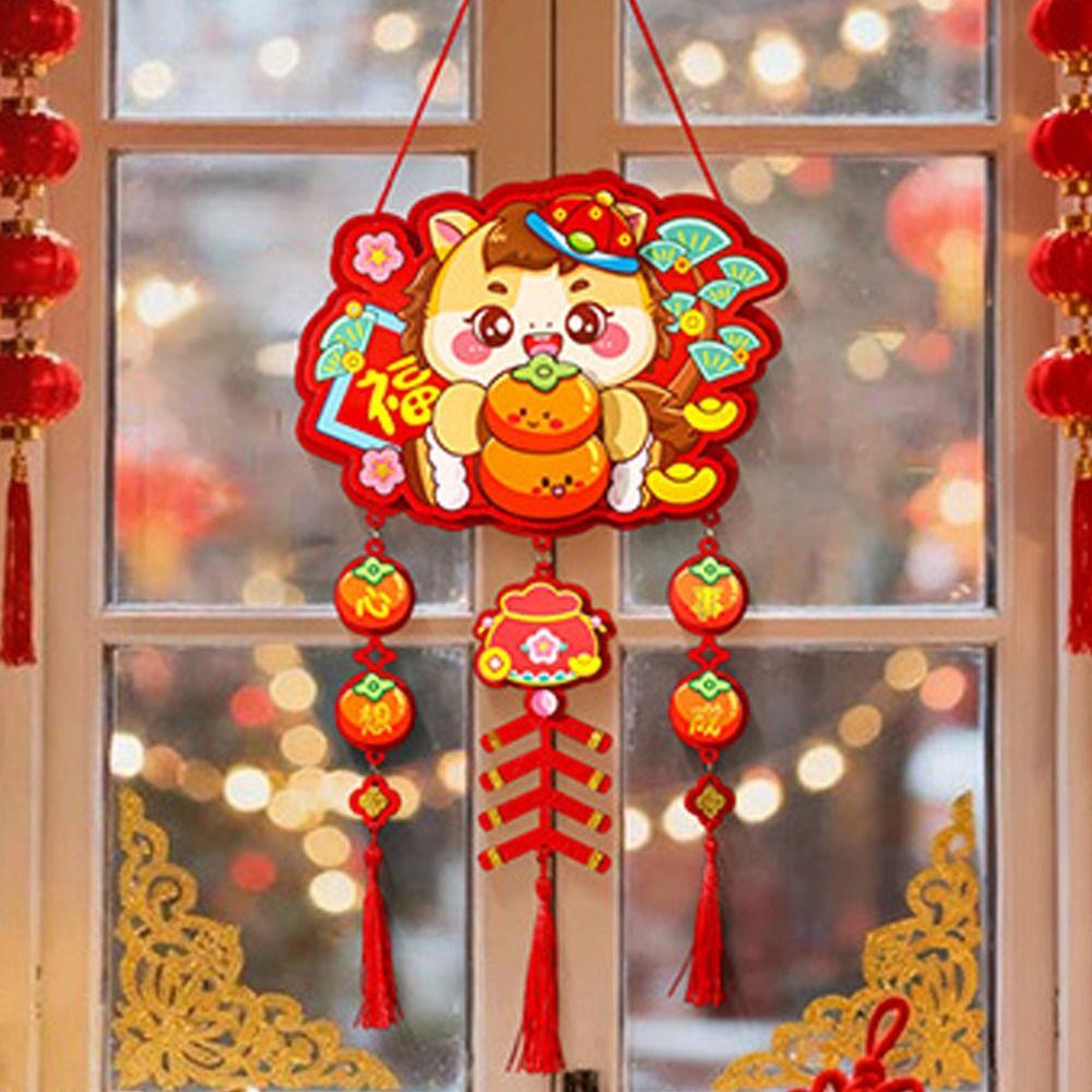 Traditional New Year Wall Pendants Handmade Fu Hanging Ornament  Spring Festival