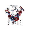 Kids Independence Day Print Round Neck Short Sleeve Casual T-shirt