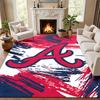 Atlanta Braves Carpet Door Mat for Living Room or Bedroom Protective Mat Under Chair Office Decoration Christmas Gift Birthday Present